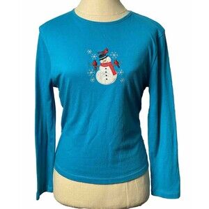 Mccc Sportswear Women Snowman Top Long Sleeves Size S